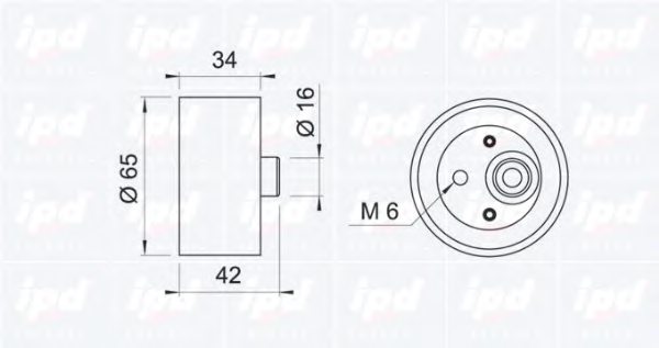 IPD 14-0106 Tensioner Pulley, timing belt